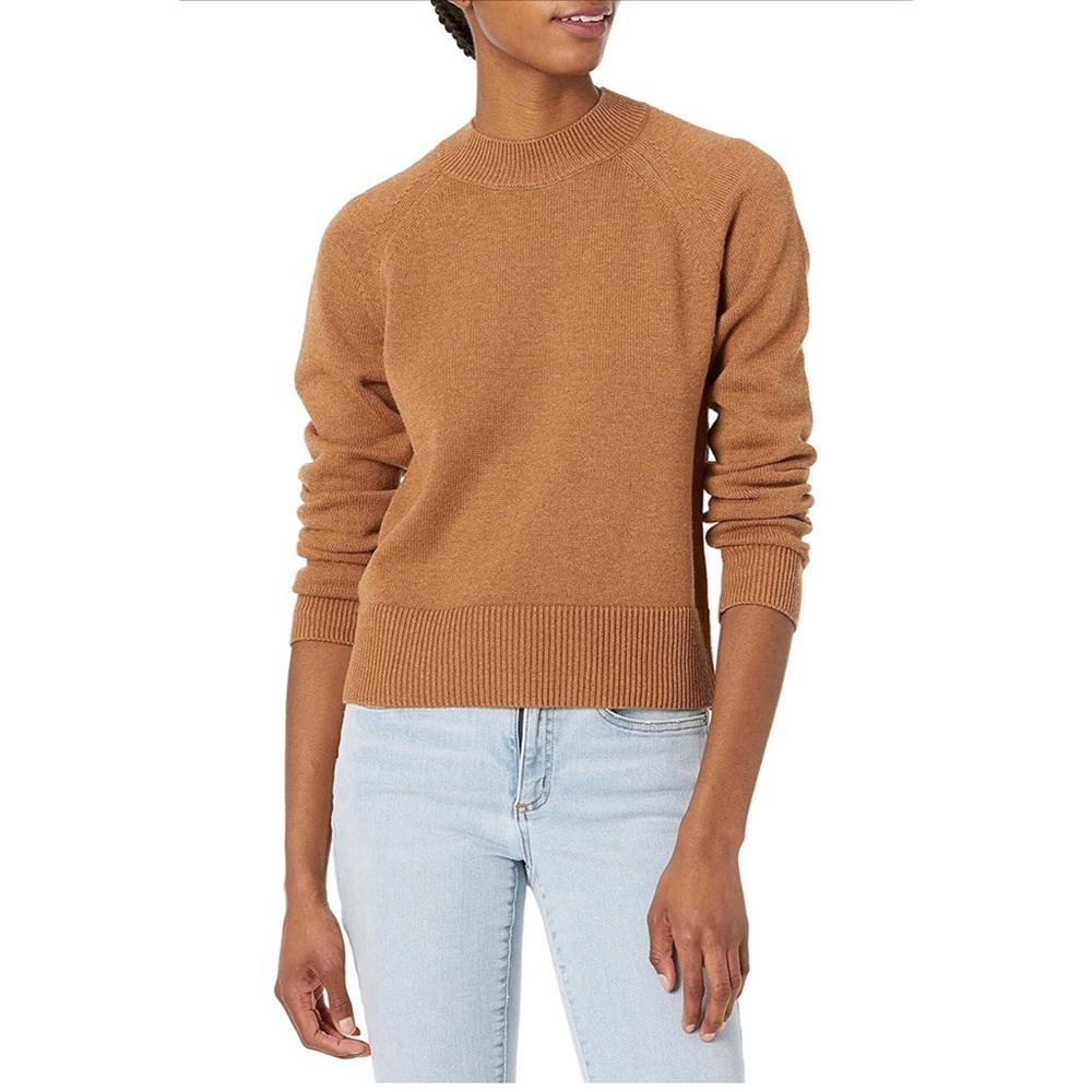 Daily Ritual Cotton Mock Neck Sweater